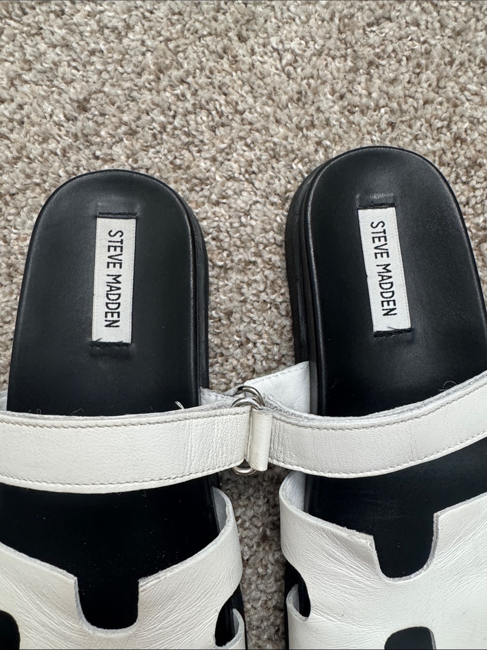 Steve Madden White and Sheln Tan Sandal Duo - Picture 9 of 12